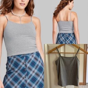 Cropped Spaghetti Strap Cami Tank Top